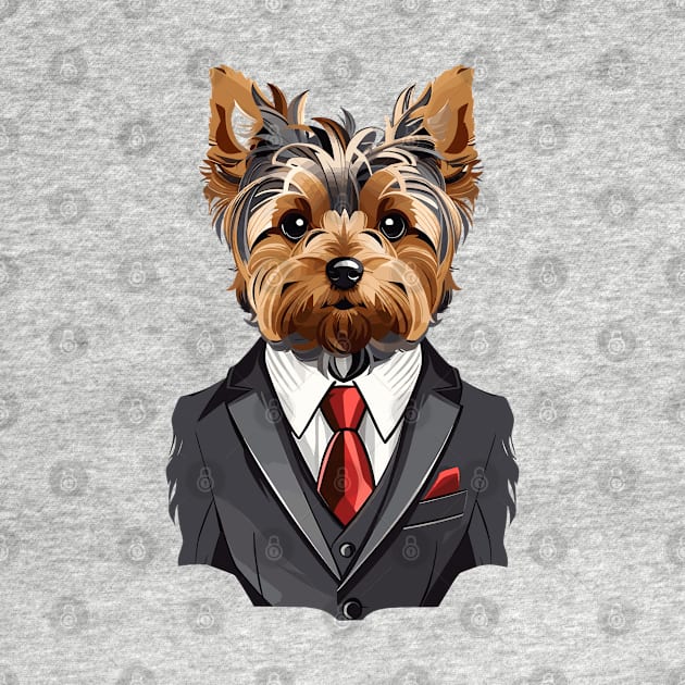 Yorkshire Terrier With Suit by Graceful Designs
